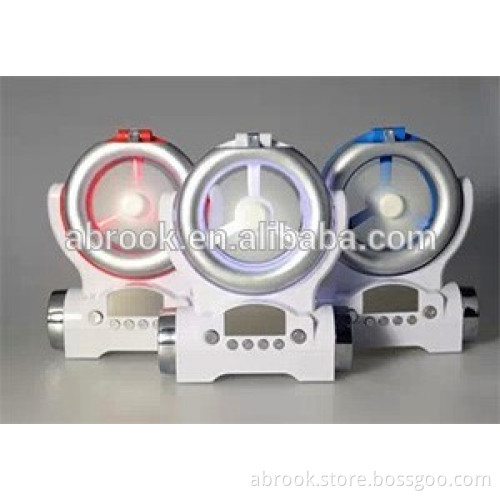 2014 fan+led lamp+speaker 3 in 1 chinese manual portable mini speaker rechargeable